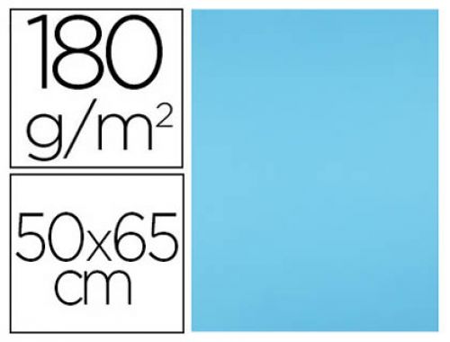 Cartolina liderpapel 50x65 cm 180 gr azul celeste pack de 25 unidades , Liderpapel , 79447 , 8423473794474